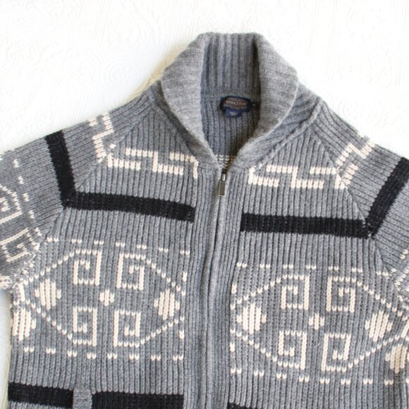 Pendleton Westerly Gray Wool Cardigan sweater Jacket cowichan Big Labowski XL - Picture 5 of 9